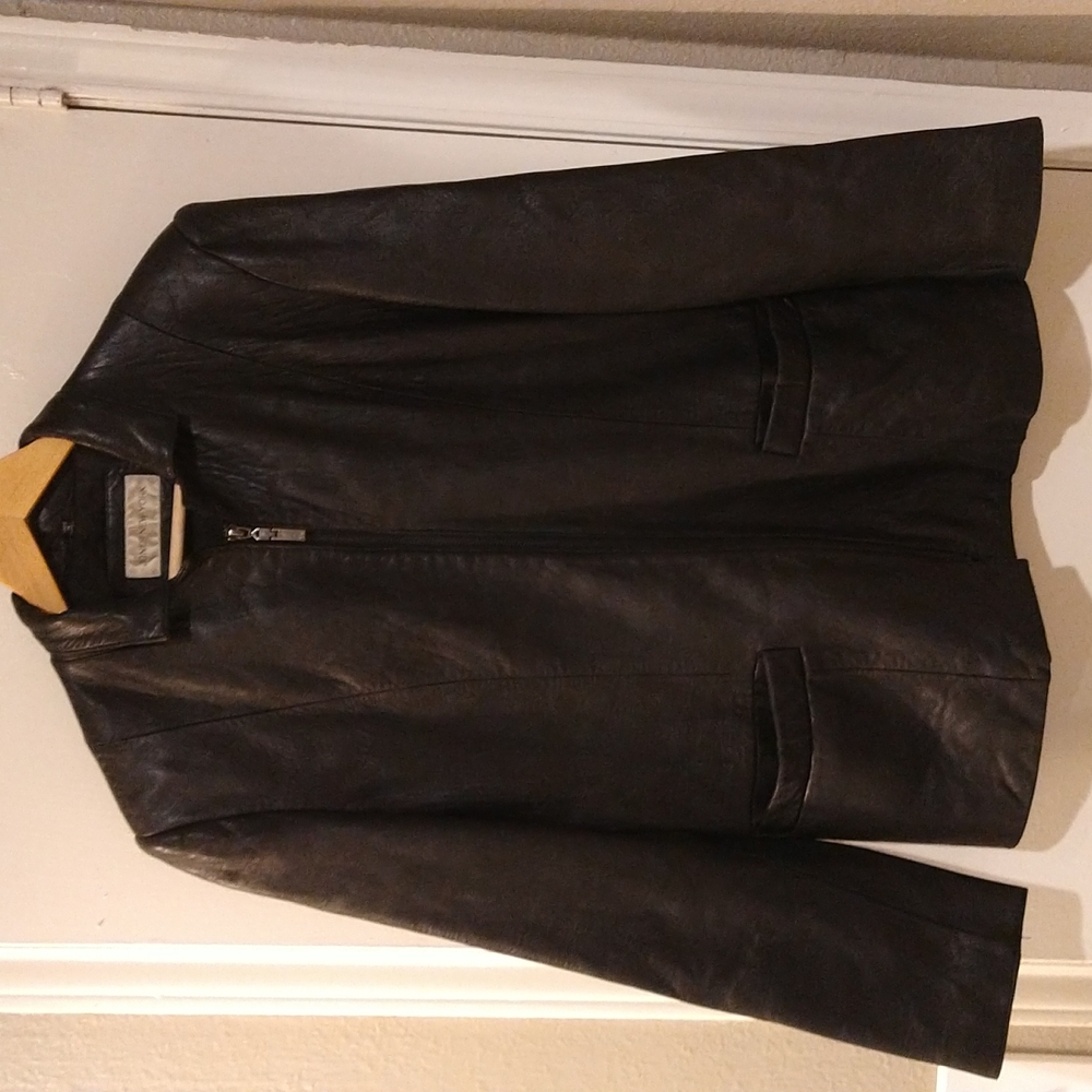 Jones New York Women's Genuine Leather Jacket